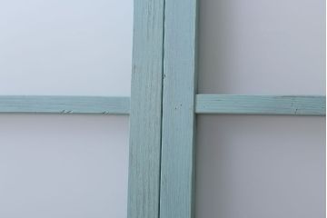 アンティークペイント　すり・ダイヤガラス入り!ガラス戸2枚セット(窓)(1)