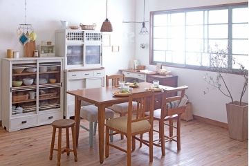 アンティークペイント　すり・ダイヤガラス入り!ガラス戸2枚セット(窓)(2)