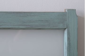 アンティークペイント　すり・ダイヤガラス入り!ガラス戸2枚セット(窓)(2)