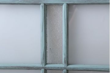 アンティークペイント　すり・ダイヤガラス入り!ガラス戸2枚セット(窓)(2)