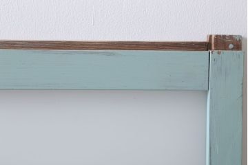 アンティークペイント　すり・ダイヤガラス入り!ガラス戸2枚セット(窓)(2)