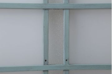 アンティークペイント　すり・ダイヤガラス入り!ガラス戸2枚セット(窓)(2)