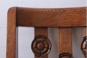 ヴィンテージ家具　イギリスビンテージ　オーク材のダイニングチェア(2)