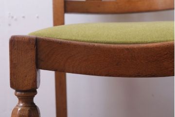 ヴィンテージ家具　イギリスビンテージ　オーク材のダイニングチェア(3)