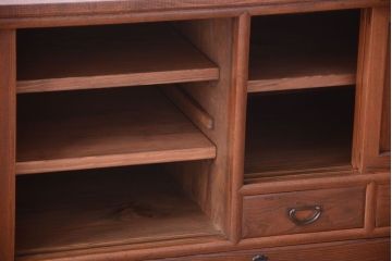 アンティーク家具　和製アンティーク　前面欅材!上質な時代箪笥ローボード(1)