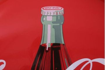 アンティーク雑貨　昭和レトロ　コカコーラ　ボタンサイン　ホーロー看板