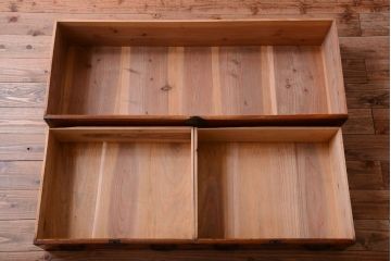アンティーク家具　古民具・骨董　大正期　前面欅材!変わり型仙台箪笥
