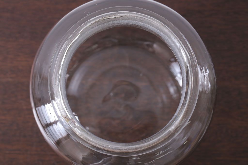 アンティーク雑貨　昭和レトロ　ガラス蓋とブリキ蓋のガラス瓶2個セット