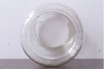 アンティーク雑貨　昭和レトロ　ガラス蓋とブリキ蓋のガラス瓶2個セット