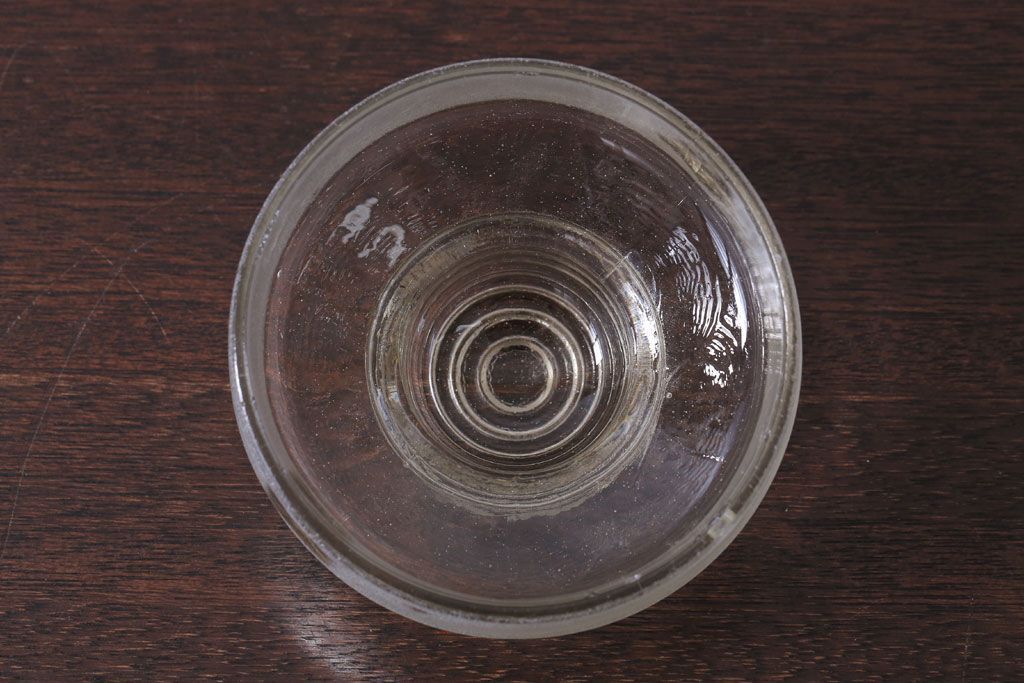 アンティーク雑貨　昭和レトロ　ガラス蓋とブリキ蓋のガラス瓶2個セット