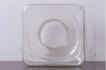 アンティーク雑貨　昭和レトロ　ガラス蓋とブリキ蓋のガラス瓶2個セット