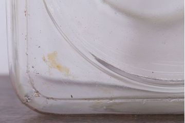 アンティーク雑貨　昭和レトロ　ガラス蓋とブリキ蓋のガラス瓶2個セット