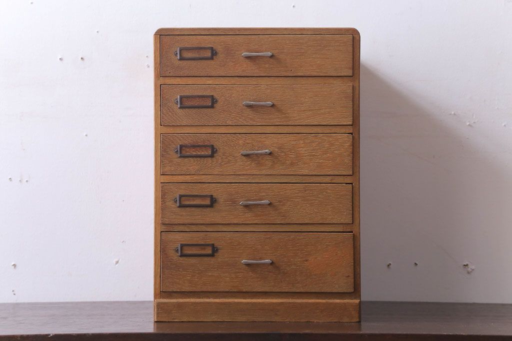 レトロ家具　昭和レトロ　ネームプレート!古い小引き出し