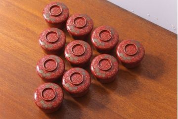 アンティーク雑貨　アンティーク　昭和十四年　輪島朱塗　桐蒔絵木製椀10客(2)