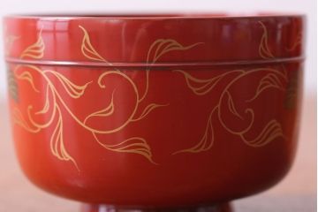 アンティーク雑貨　アンティーク　昭和十四年　輪島朱塗　桐蒔絵木製椀10客(2)