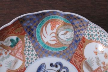 古民具・骨董　幕末〜明治　色絵七寸皿など4枚セット(伊万里)