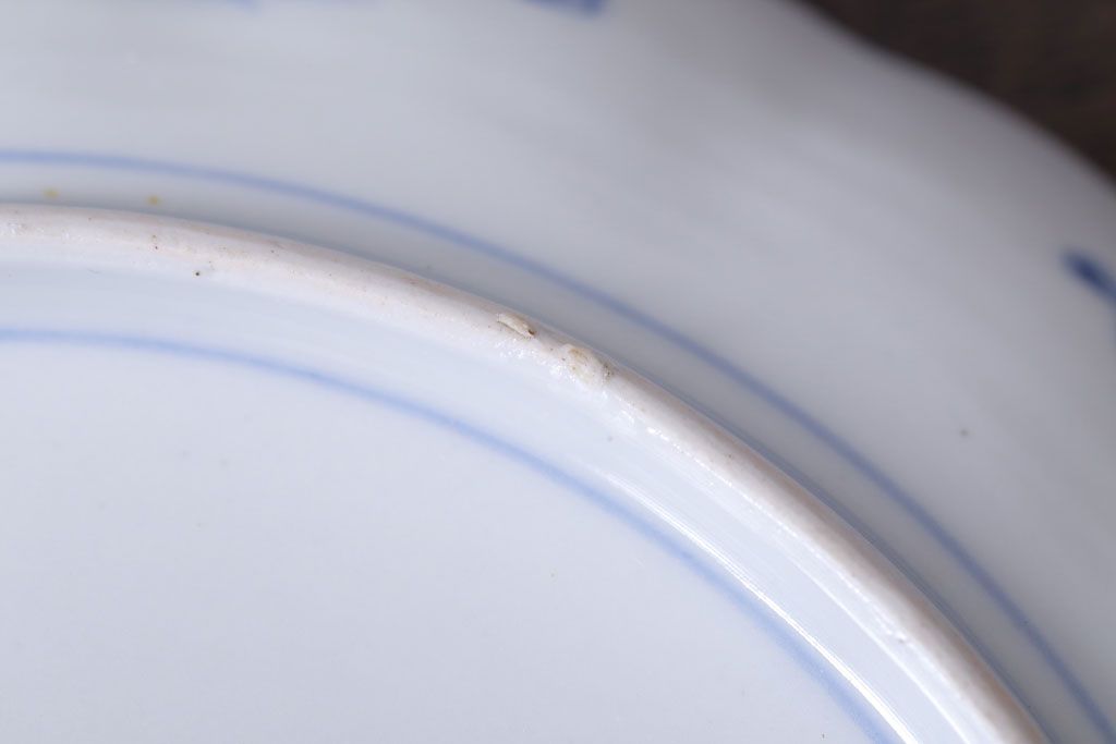 古民具・骨董　幕末〜明治　色絵七寸皿など4枚セット(伊万里)