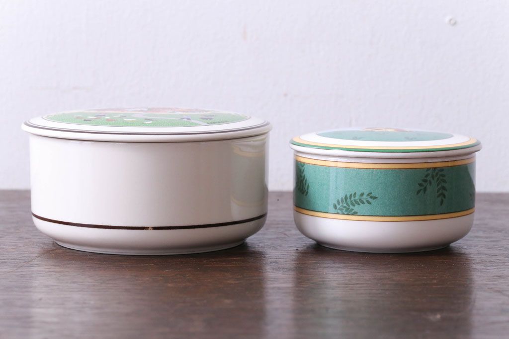アンティーク雑貨　ドイツ　Villeroy&boch(ビレロイ&ボッホ)　小物入れ2つセット