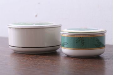アンティーク雑貨　ドイツ　Villeroy&boch(ビレロイ&ボッホ)　小物入れ2つセット