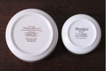 アンティーク雑貨　ドイツ　Villeroy&boch(ビレロイ&ボッホ)　小物入れ2つセット