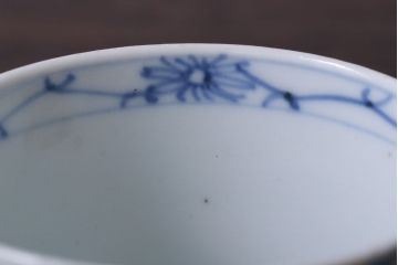 アンティーク雑貨　古民具・骨董　江戸後期　染付　雲龍図　蕎麦猪口4客セット