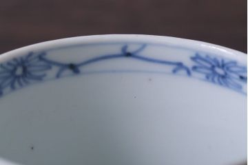 アンティーク雑貨　古民具・骨董　江戸後期　染付　雲龍図　蕎麦猪口4客セット