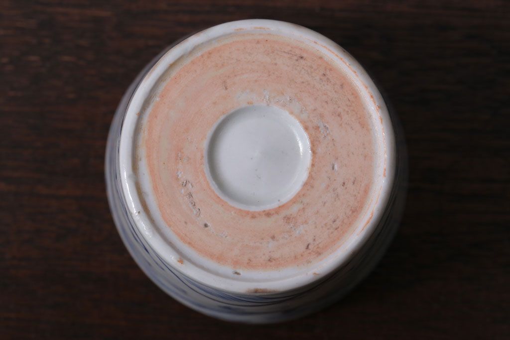 アンティーク雑貨　古民具・骨董　江戸後期　染付　雲龍図　蕎麦猪口4客セット