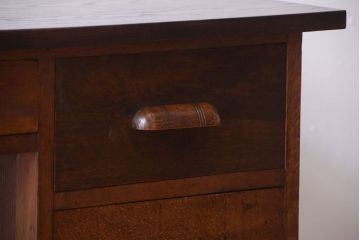 アンティーク家具　アンティーク　シンプルでおしゃれなナラ材製片袖机