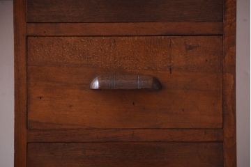 アンティーク家具　アンティーク　シンプルでおしゃれなナラ材製片袖机