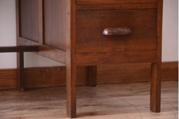 アンティーク家具　アンティーク　シンプルでおしゃれなナラ材製片袖机