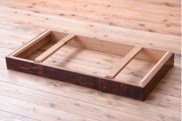 アンティーク家具　和製アンティーク　高級品!バール杢のトチ材製3段重ね衣装箪笥