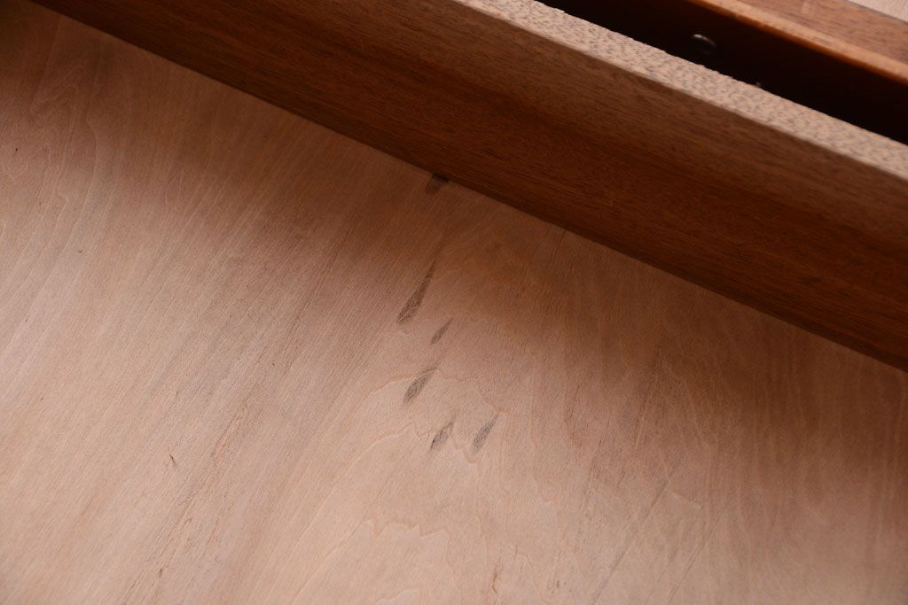 レトロ家具　アンティーク　ダイヤガラス入り!昭和レトロな2段重ねチェスト