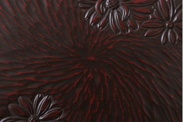 アンティーク雑貨　和製アンティーク　大正昭和初期　鎌倉彫の木製盆5枚セット