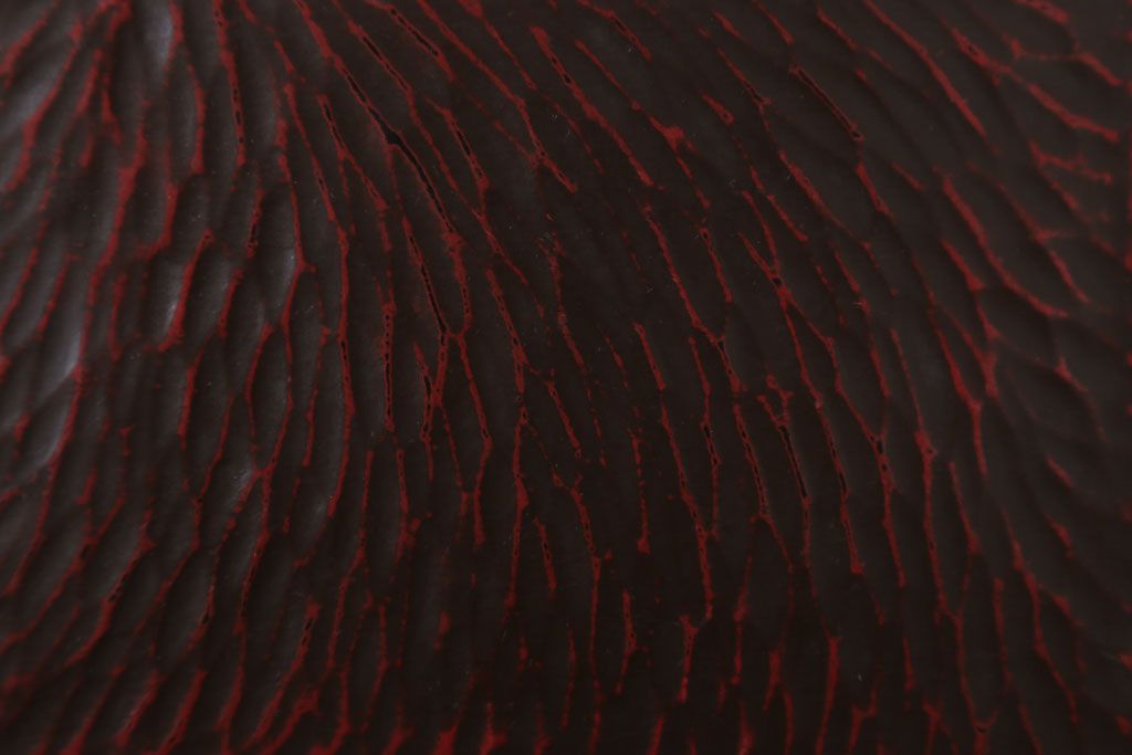 アンティーク雑貨　和製アンティーク　大正昭和初期　鎌倉彫の木製盆5枚セット