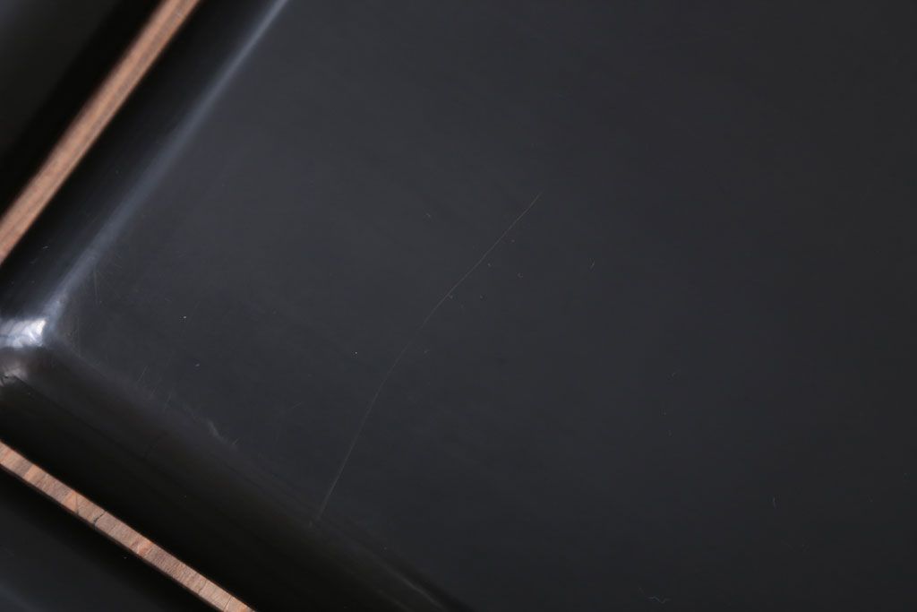 アンティーク雑貨　和製アンティーク　大正昭和初期　鎌倉彫の木製盆5枚セット