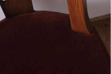 アンティーク家具　和製アンティーク　透かし彫り　古い木の回転椅子(回転イス)(2)