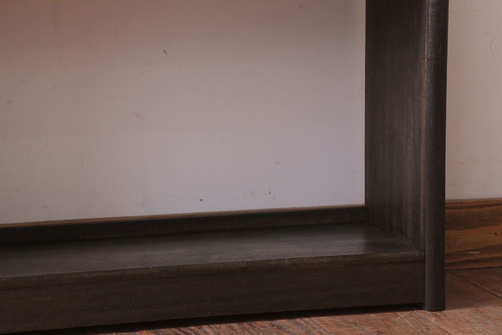 アンティーク家具　和製アンティーク　小振りでシンプルな古い木製の本棚(2)