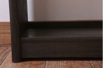 アンティーク家具　和製アンティーク　小振りでシンプルな古い木製の本棚(2)