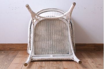 アンティーク家具　イギリスアンティーク　LLOYD LOOM(ロイドルーム)　チェア(ホワイト)