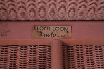 アンティーク家具　イギリスアンティーク　LLOYD LOOM(ロイドルーム)　チェア(ピンク)