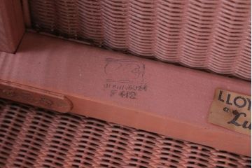 アンティーク家具　イギリスアンティーク　LLOYD LOOM(ロイドルーム)　チェア(ピンク)
