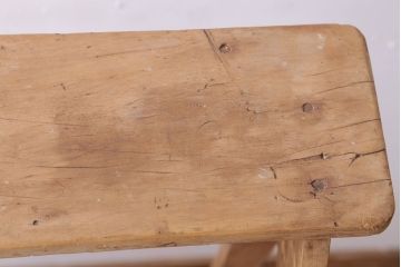 アンティーク雑貨　イギリスアンティーク　古い木のステップラダー(はしご・脚立)