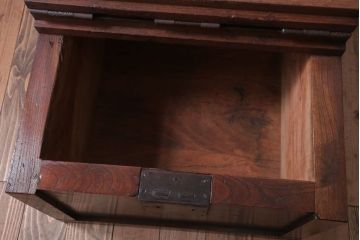 アンティーク雑貨　古民具・骨董　超希少品　特大サイズ!総欅製の特注銭箱(金庫)