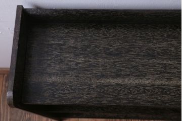 アンティーク家具　和製アンティーク　小振りでシンプルな古い木製の本棚(3)