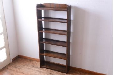 アンティーク家具　アンティーク　シンプルでシックな古い本棚(2)