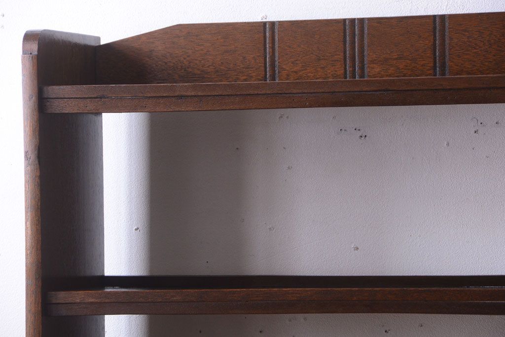 アンティーク家具　アンティーク　シンプルでシックな古い本棚(2)