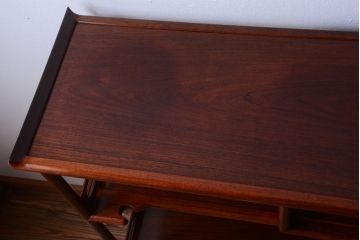 アンティーク家具　在銘　通産大臣指定伝統的工芸品　大阪唐木指物　山下雄伴作　茶棚