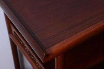アンティーク家具　在銘　通産大臣指定伝統的工芸品　大阪唐木指物　山下雄伴作　茶棚