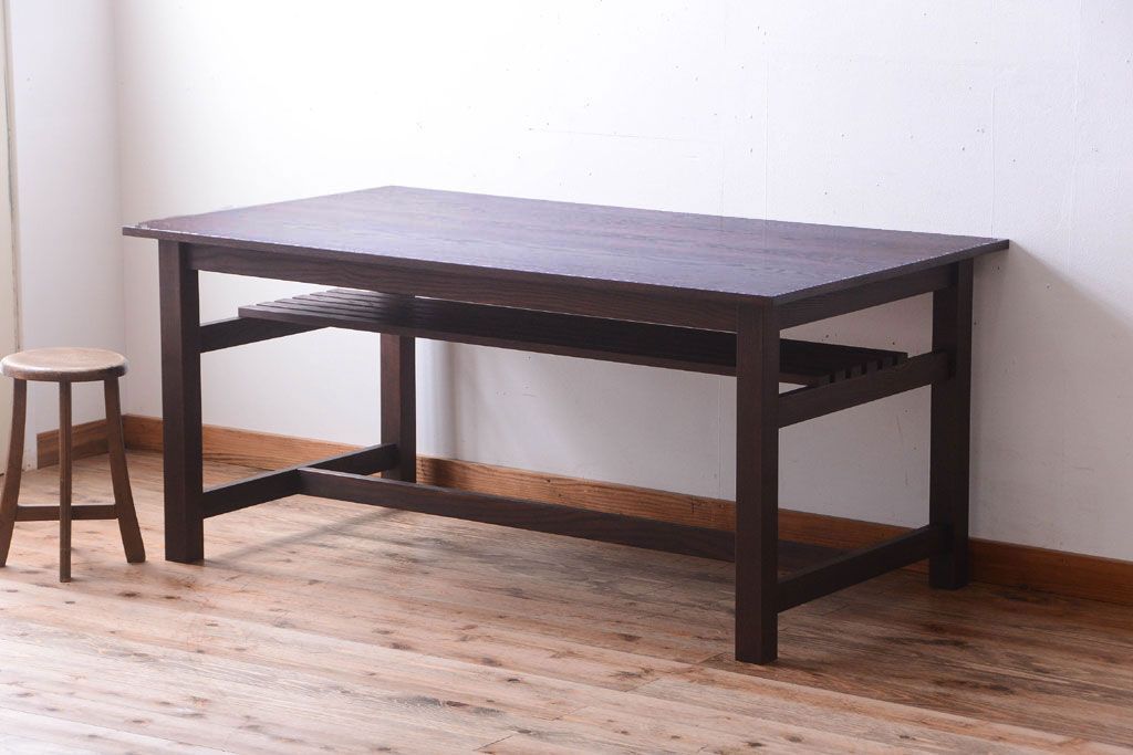 アンティーク家具　アンティーク　天板オーク材!大きなダイニングテーブル(作業台)