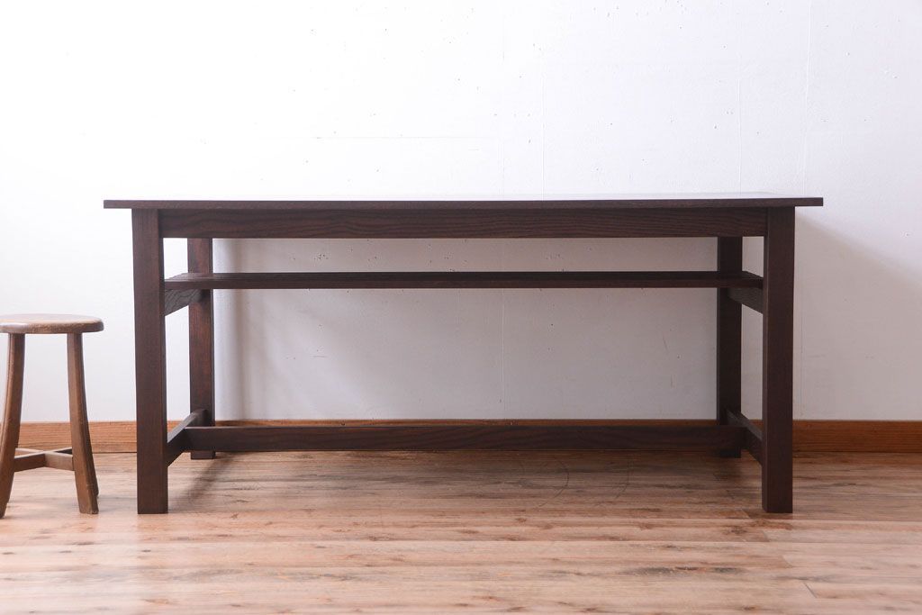 アンティーク家具　アンティーク　天板オーク材!大きなダイニングテーブル(作業台)